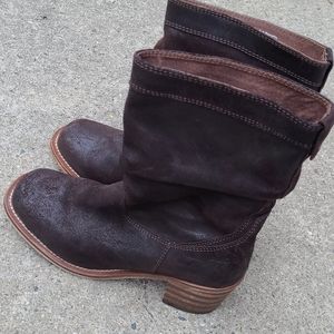 Aldo Distressed Suede Slouchy Boots